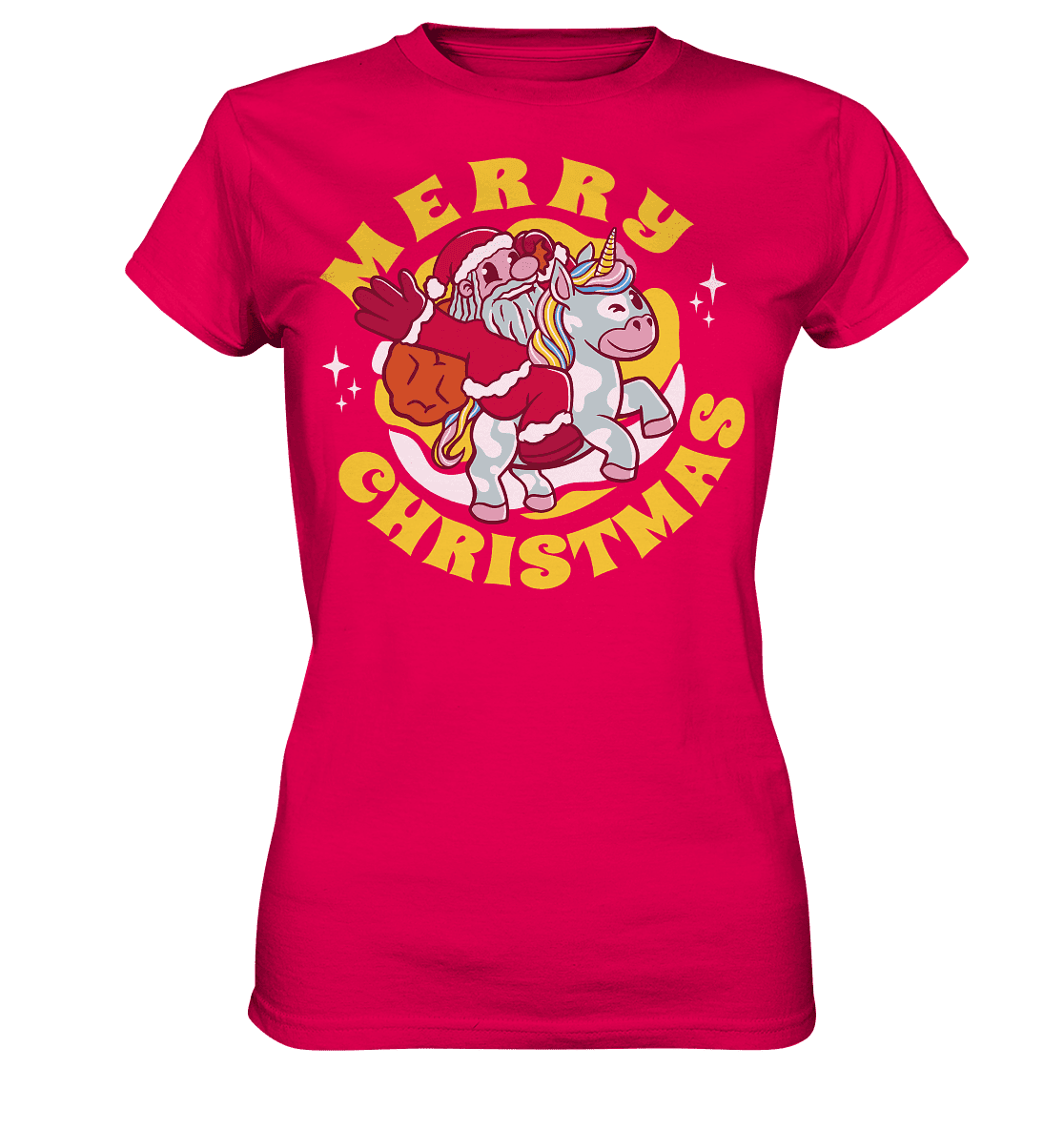 Reitender Nikolaus,Merry Christmas, Frohe Weihnachten - Ladies Premium Shirt - Online Kaufhaus München