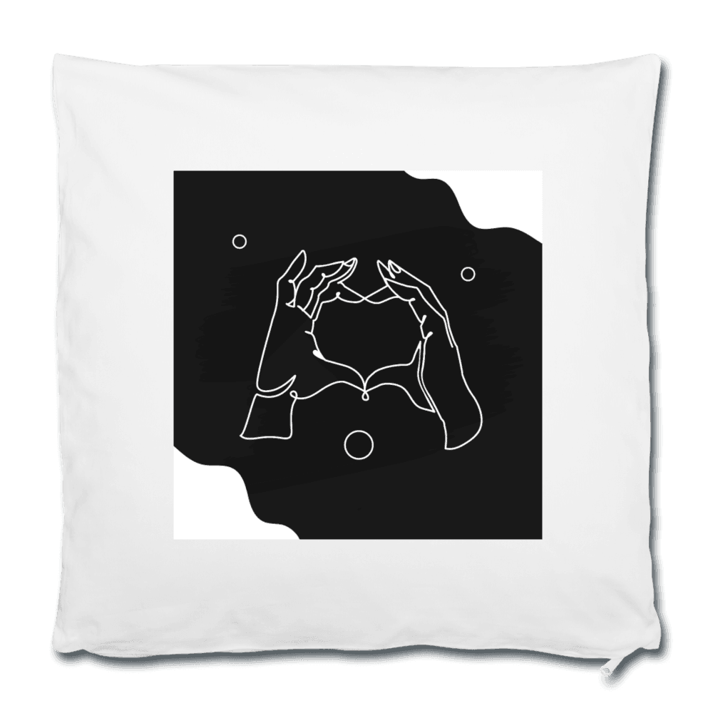 Kissenbezug 40 x 40 cm Herzförmige Hände - Online Kaufhaus München