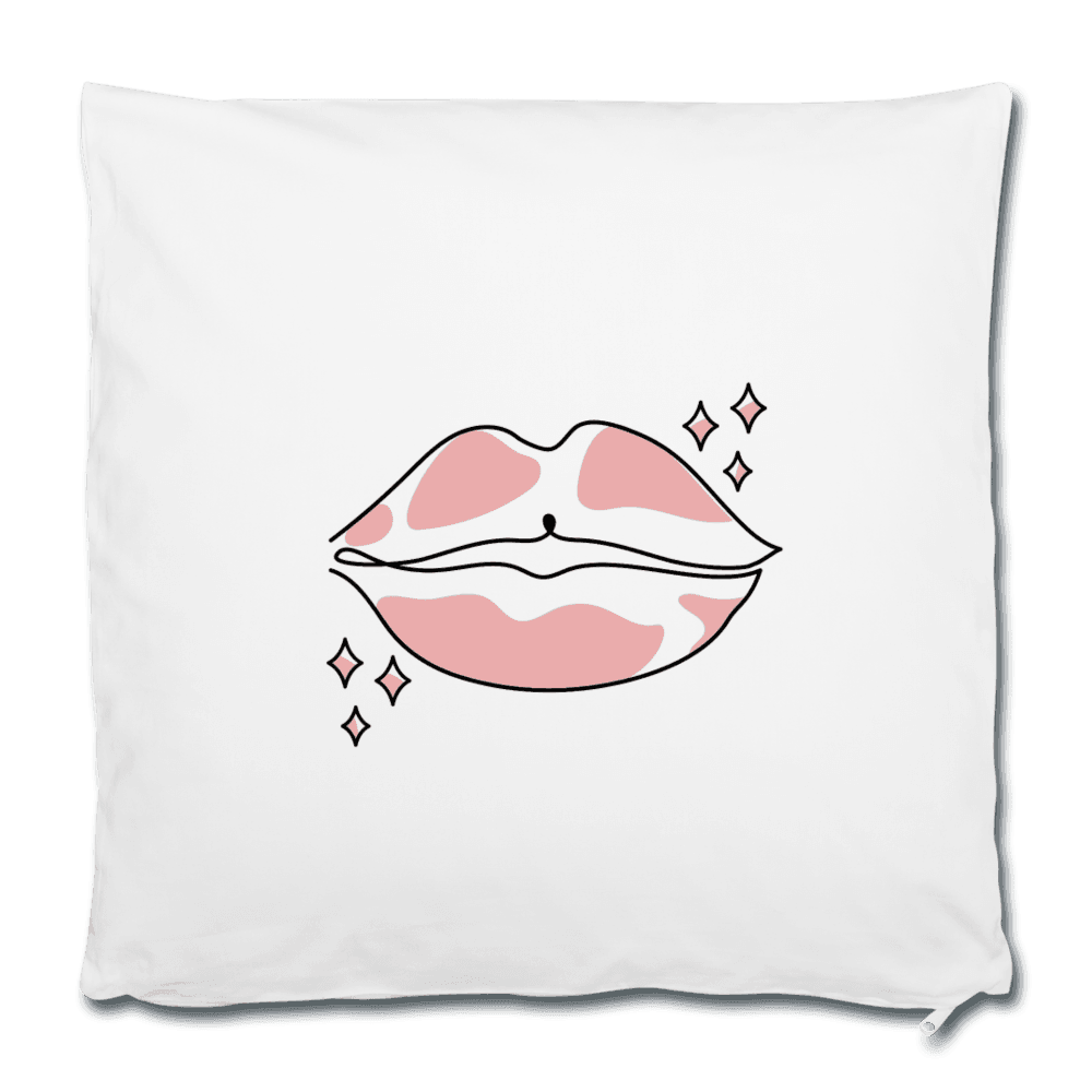Kissenbezug 40 x 40 cm Lippen Dekokissen - Online Kaufhaus München