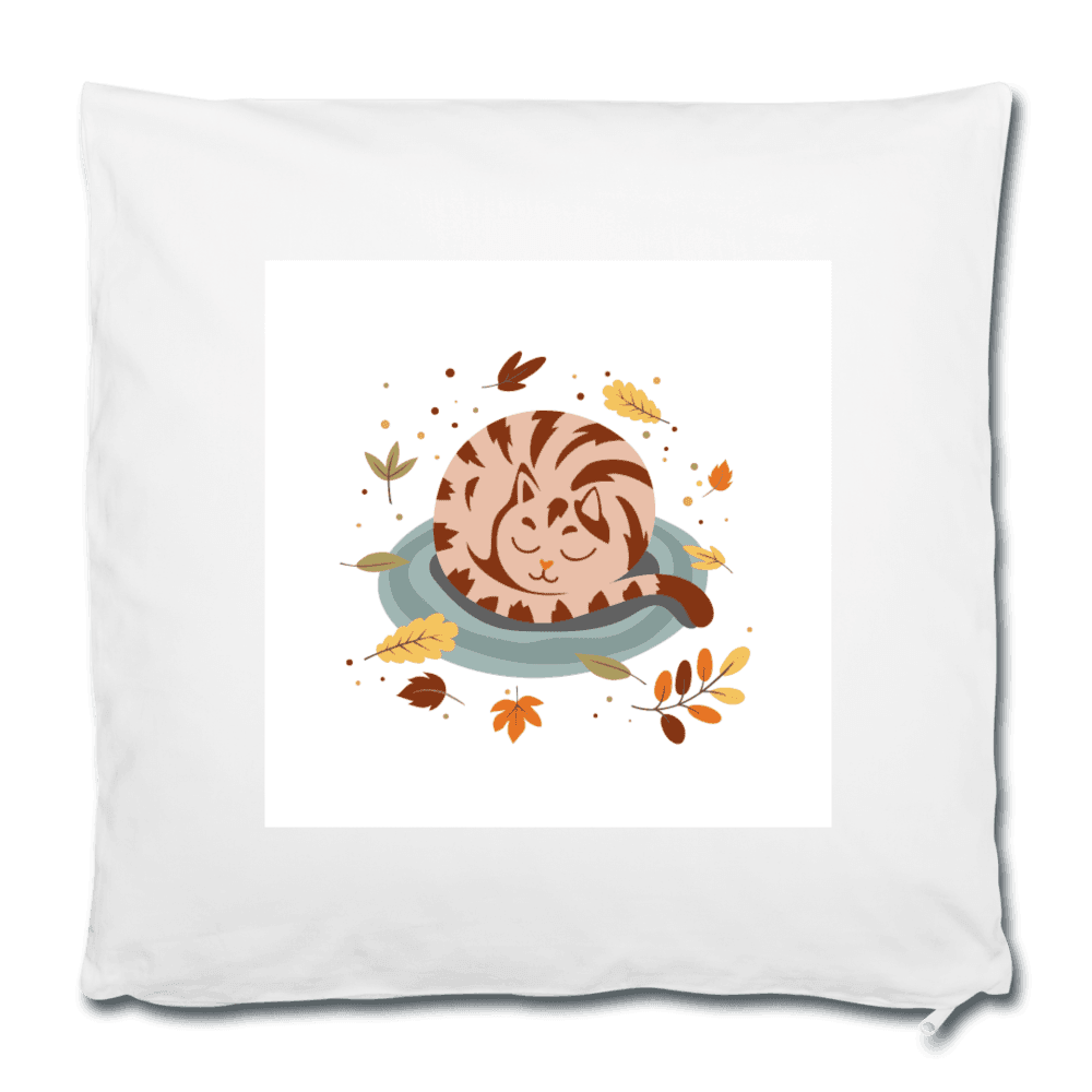 Kissenbezug 40 x 40 cm Schlafende Katze Herbstblätter - Online Kaufhaus München