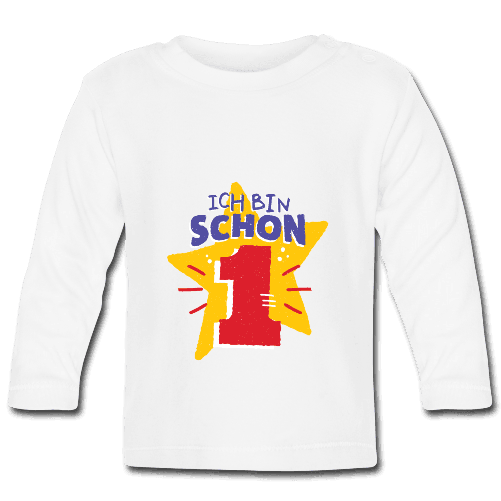 Baby Langarmshirt Ich bin schon 1 Kinder Geburtstag - Online Kaufhaus München