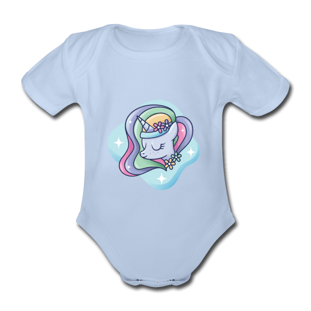 Baby Bio-Kurzarm-Body schlafendes Einhorn Unicorn - Online Kaufhaus München