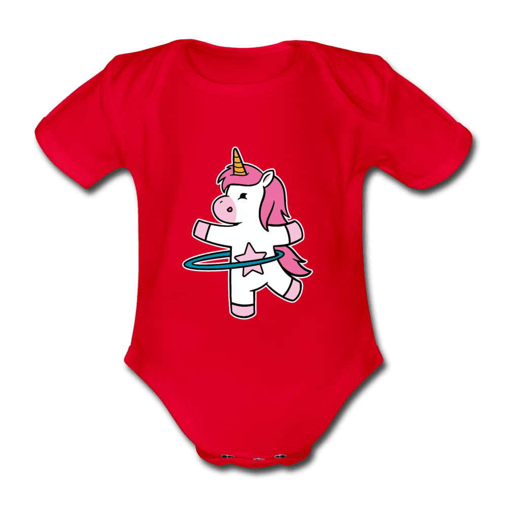 Baby Bio-Kurzarm-Body Hula Einhorn Unicorn - Online Kaufhaus München