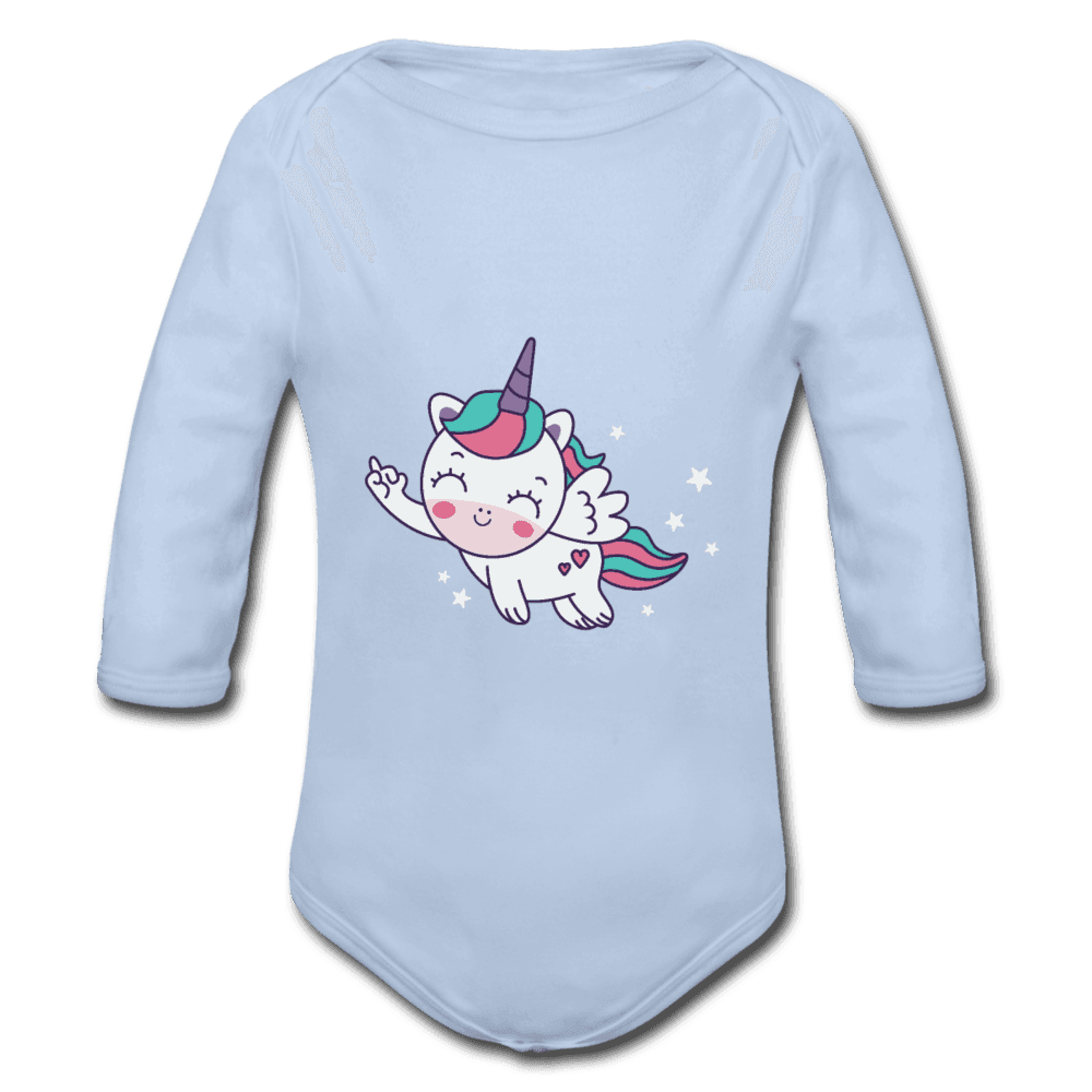 Baby Bio-Langarm-Body Einhorn Unicorn fliegend - Online Kaufhaus München