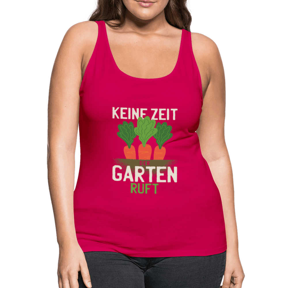 Damen Frauen Premium Tank Top Spruch Keine Zeit der Garten ruft - Online Kaufhaus München