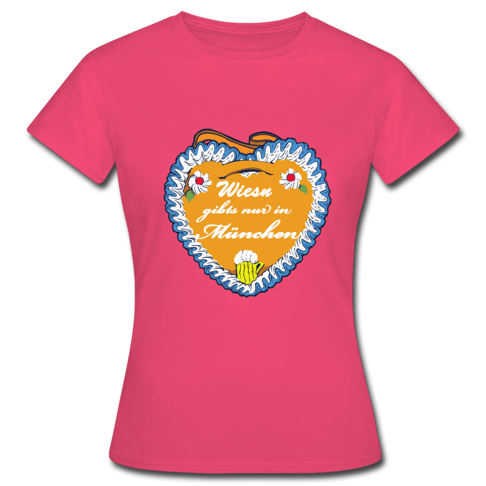 Damen Frauen T-Shirt Wiesn gibts nur in München - Online Kaufhaus München
