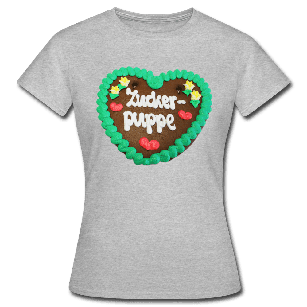 Damen - Frauen T-Shirt Lebkuchenherz Zuckerpuppe - Online Kaufhaus München
