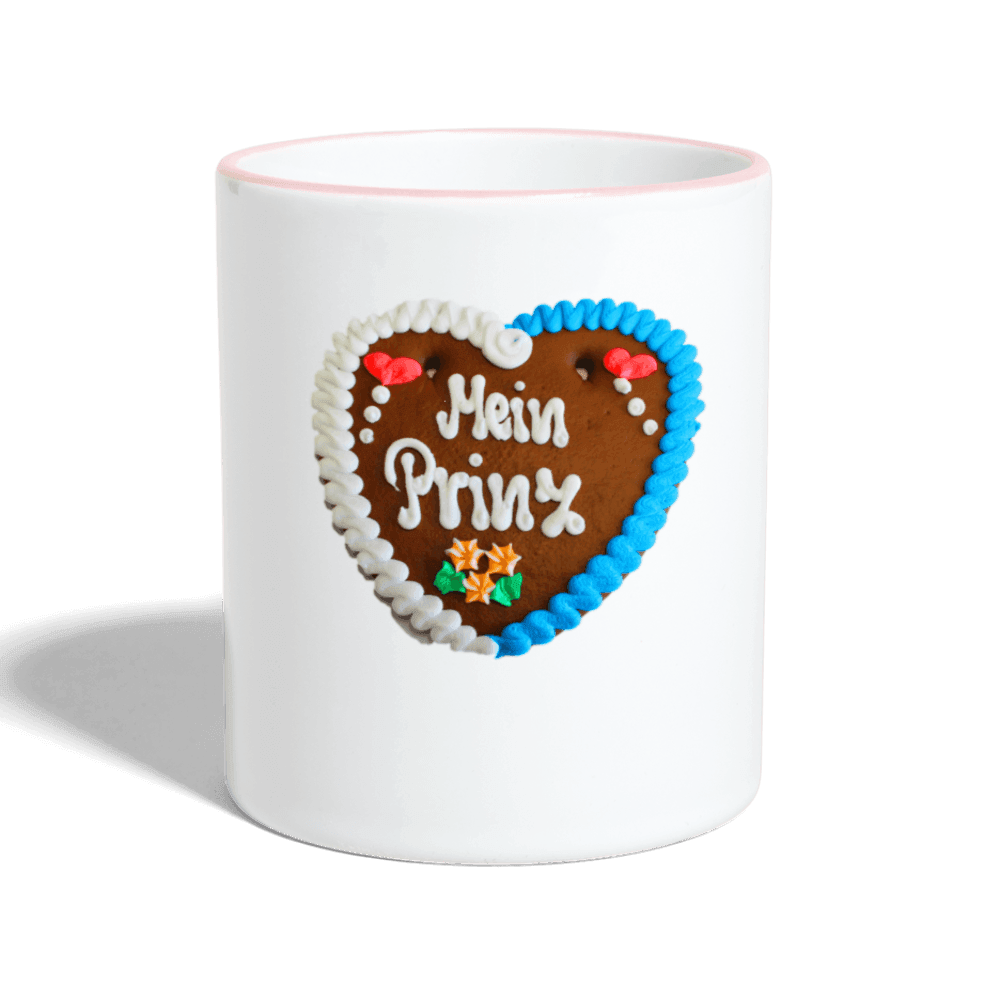 Tasse zweifarbig Lebkuchenherz Mein Prinz - Online Kaufhaus München