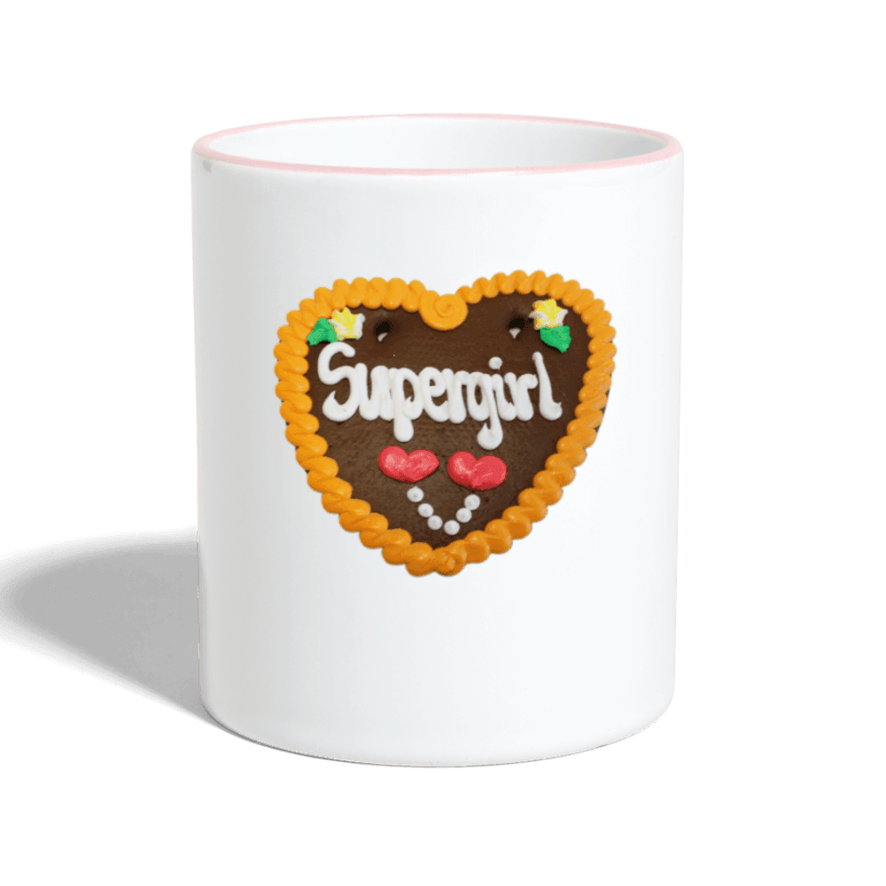 Tasse zweifarbig Lebkuchenherz Supergirl - Online Kaufhaus München