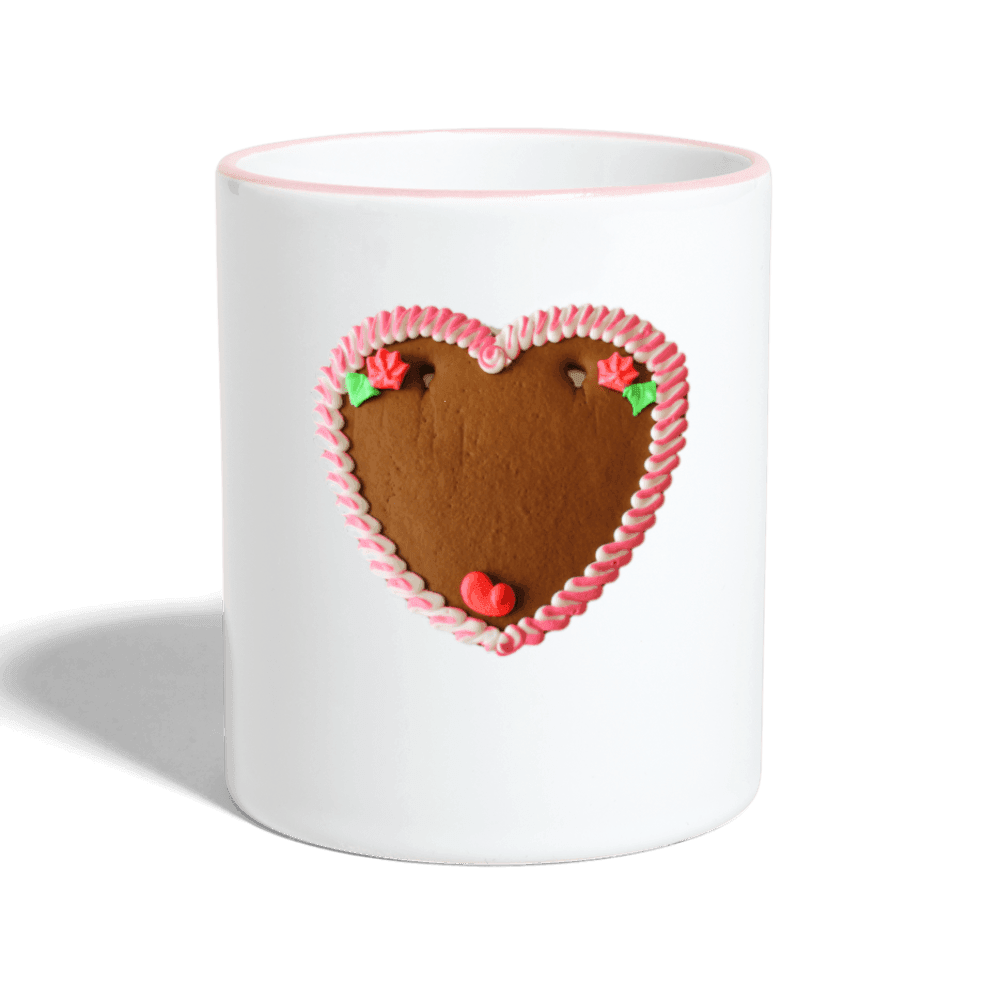 Tasse zweifarbig Lebkuchenherz zum selbst beschriften - Online Kaufhaus München