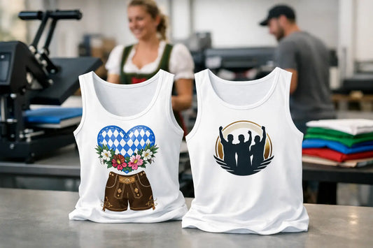 Tank Top selbst bedrucken für Wiesn und Team