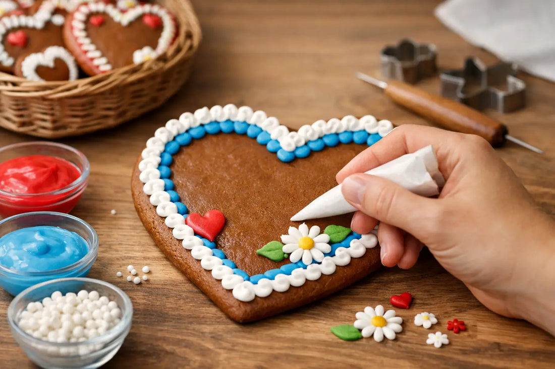 Anleitung für die Lebkuchenherz-Beschriftung