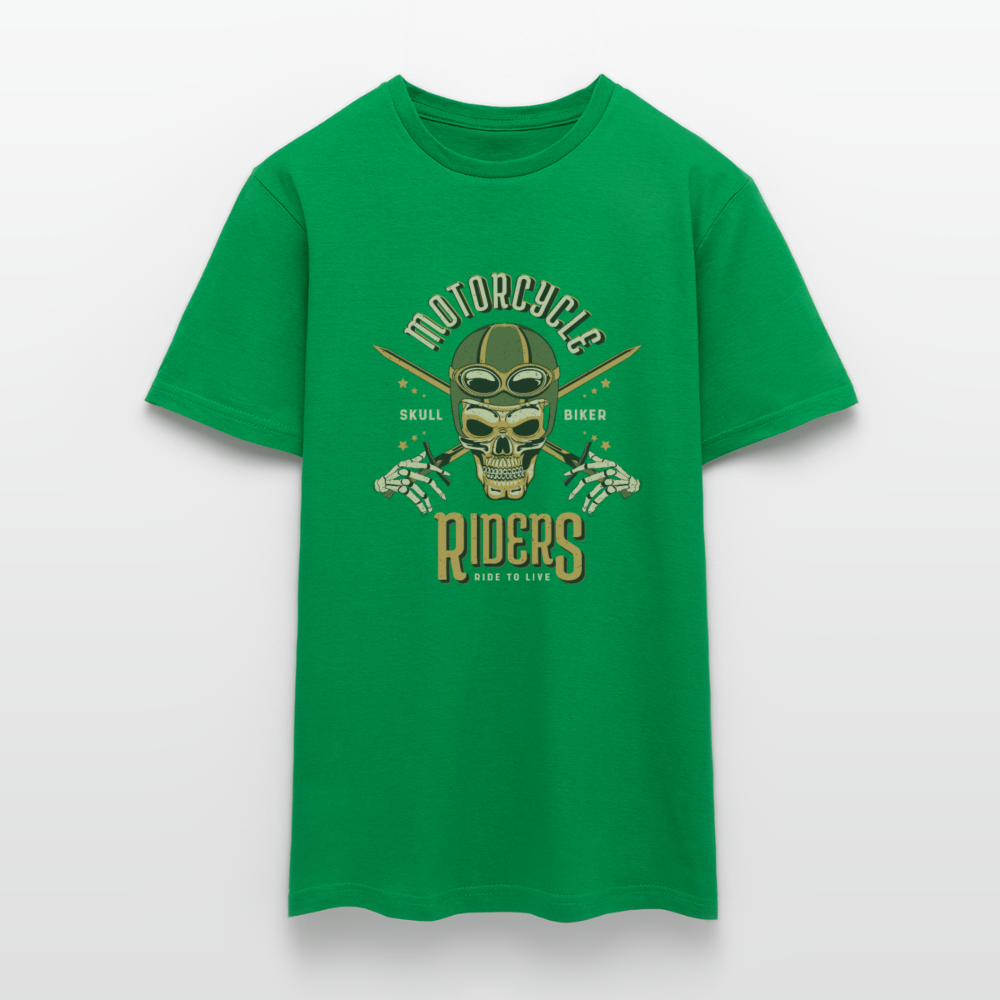 Entfessle den Biker in dir: Unser Motorrad-T-Shirt für Männer - Kelly Green