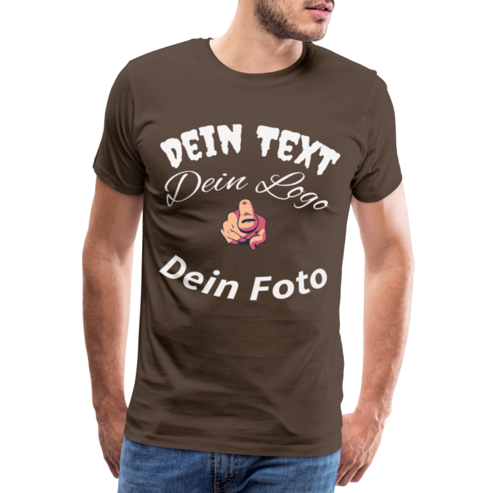 Das perfekte Geschenk: Ein personalisiertes Herren - Männer Premium T-Shirt - Edelbraun