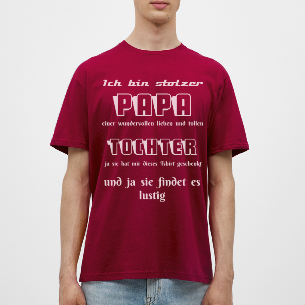 Vater-Tochter-Liebe zum Anziehen: Unser einzigartiges  Männer T-Shirt - Ziegelrot