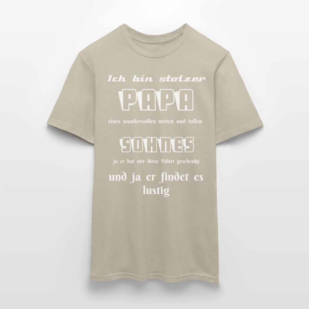 Vaterstolz zum Anziehen: Unser einzigartiges Männer T-Shirt für Papas - Sandbeige