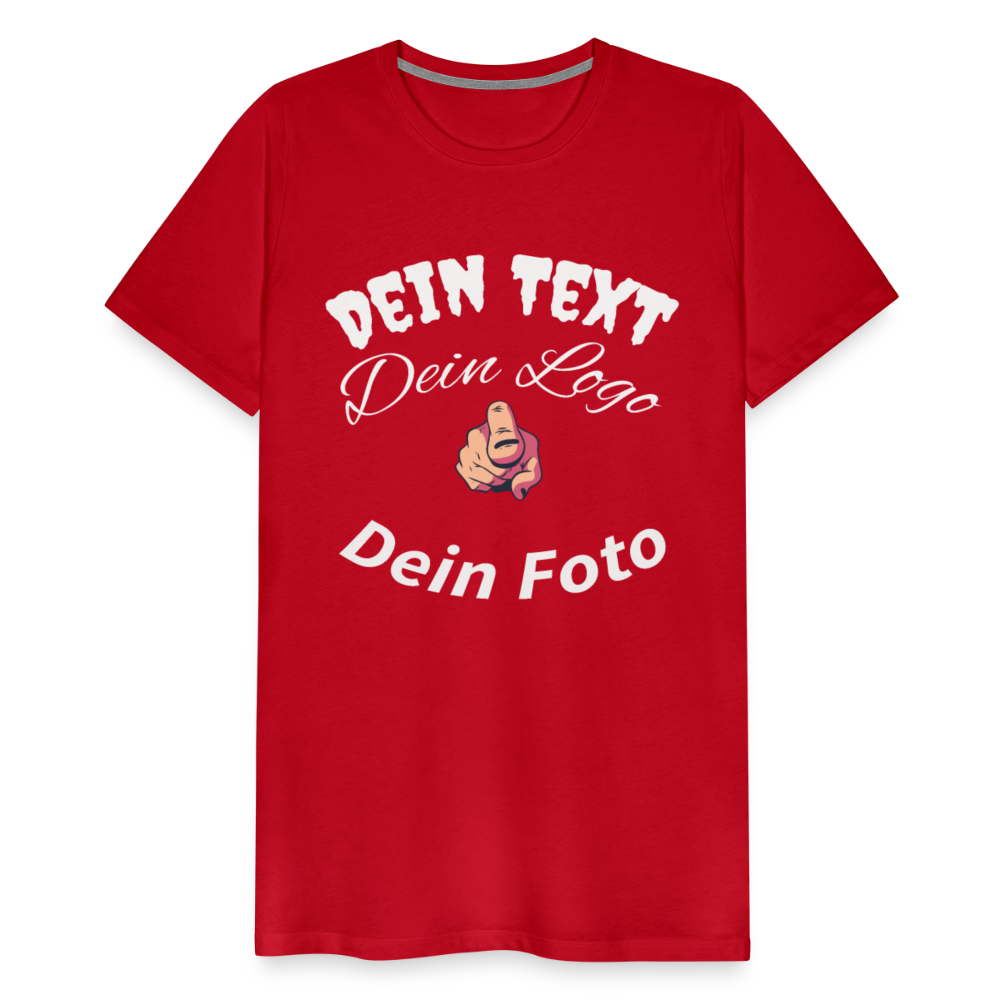 Das perfekte Geschenk: Ein personalisiertes Herren - Männer Premium T-Shirt - Rot