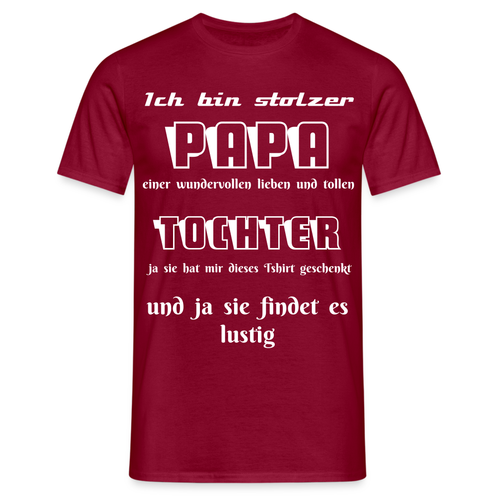 Vater-Tochter-Liebe zum Anziehen: Unser einzigartiges  Männer T-Shirt - Ziegelrot