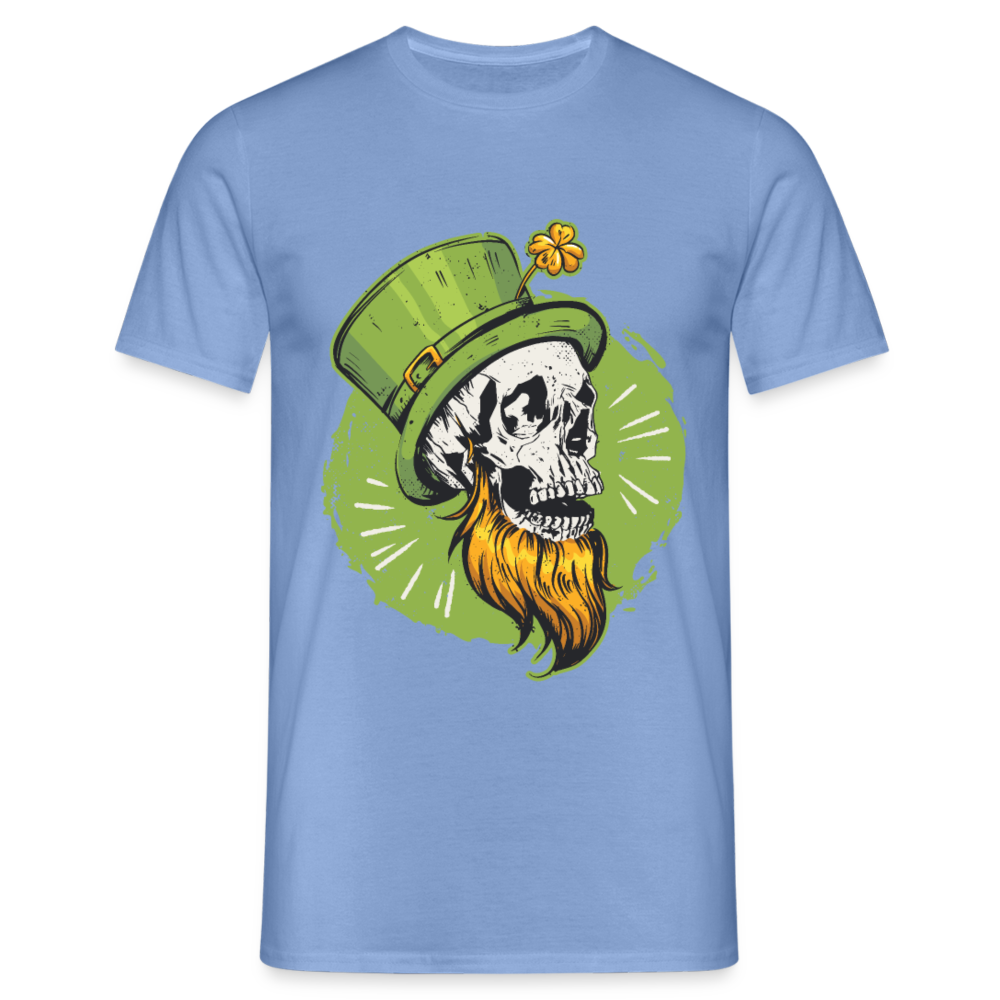 Irisch und unsterblich: Unser St. Patrick's Day Schädel -Herren--T-Shirt - carolina blue