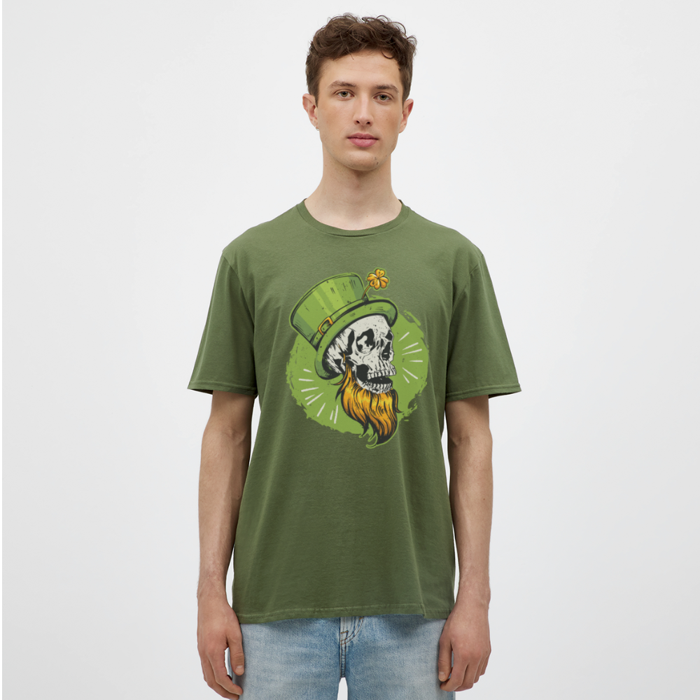 Irisch und unsterblich: Unser St. Patrick's Day Schädel -Herren--T-Shirt - Militärgrün