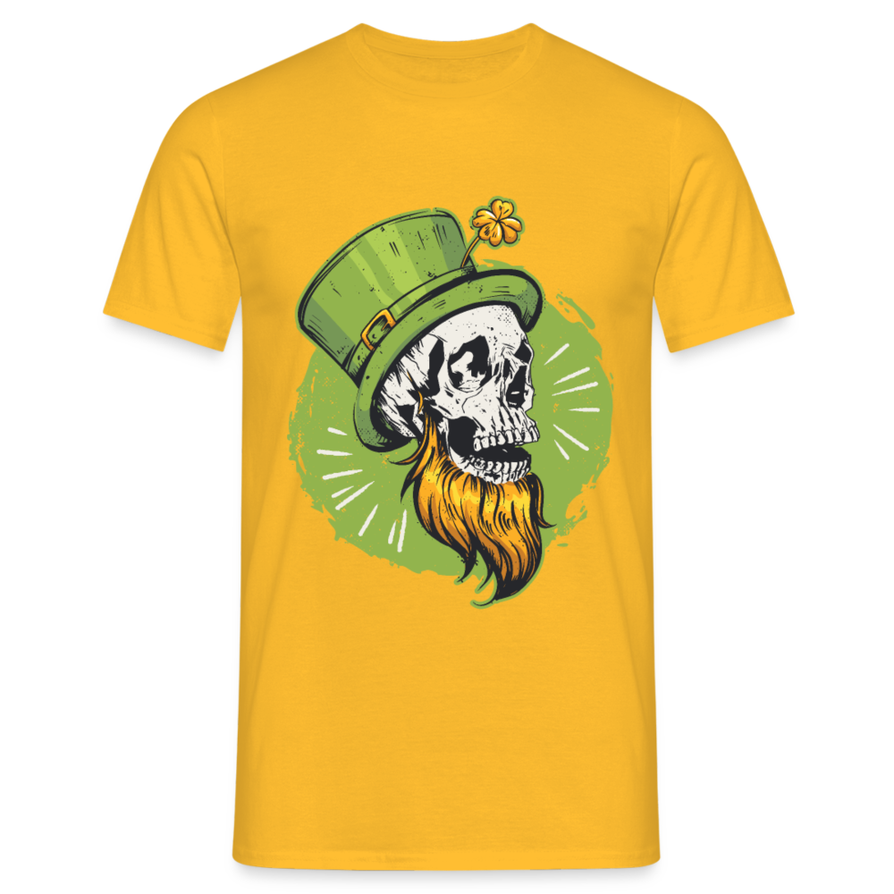 Irisch und unsterblich: Unser St. Patrick's Day Schädel -Herren--T-Shirt - Gelb