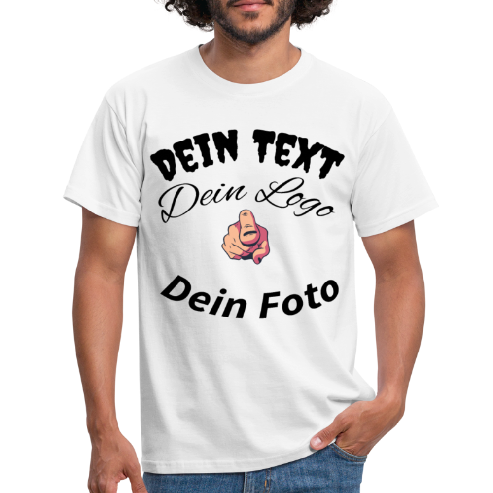 Herren -Männer Shirt  Entfache deine Kreativität: Gestalte dein einzigartiges T-Shirt! - Weiß