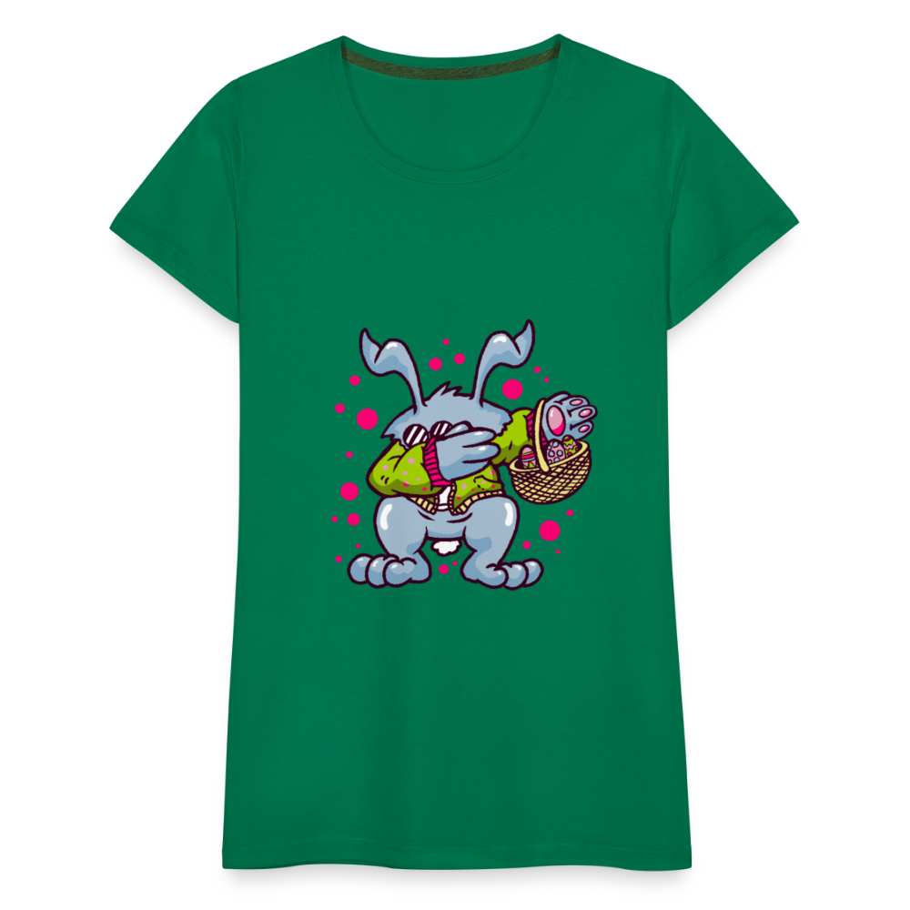 Hüpf in den Frühling: Unser süßes Damen Premium -T-Shirt mit Osterhasen-Motiv - Kelly Green