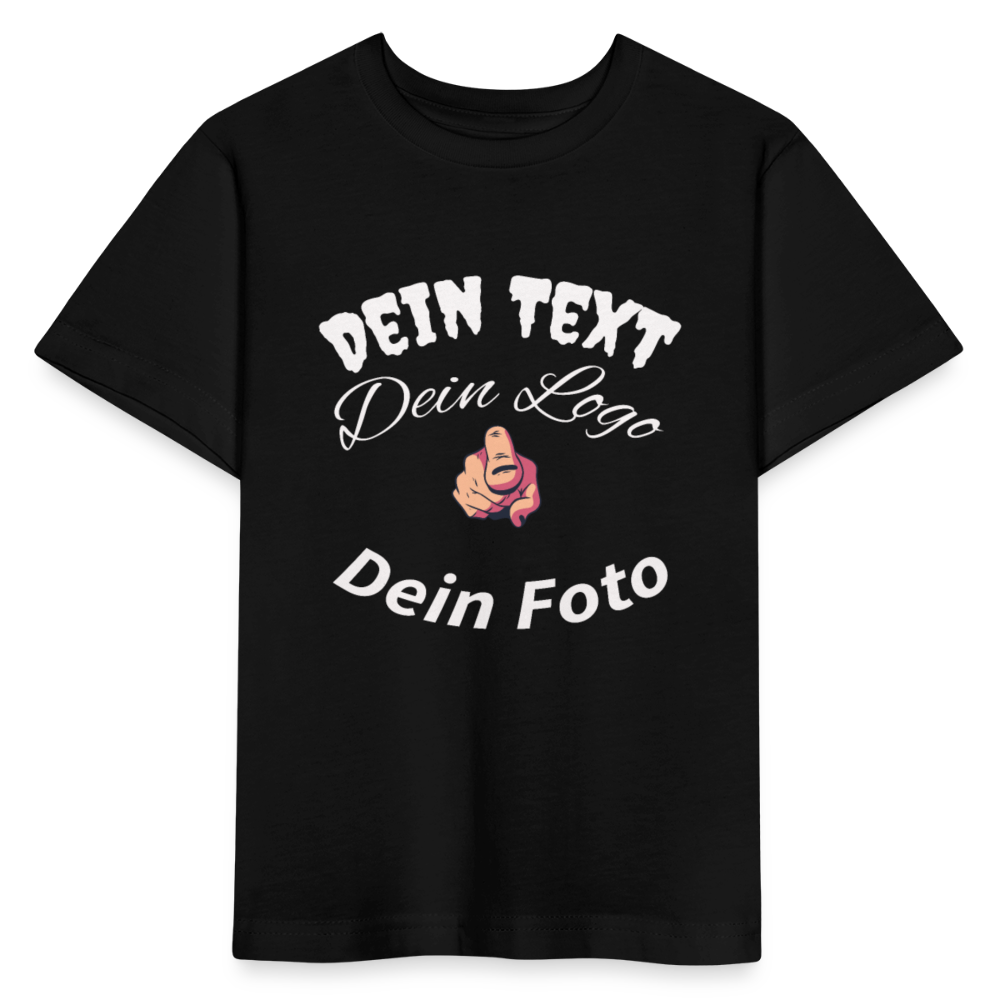 Dein Kinder-T-Shirt, ganz individuell & bio ! - Schwarz