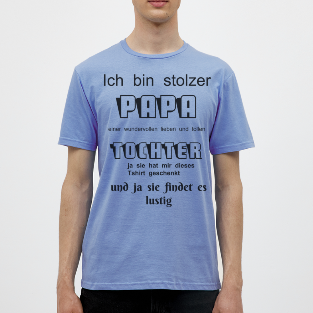 Papa-Power pur: Herren Männer T-Shirt  für stolze Väter - carolina blue