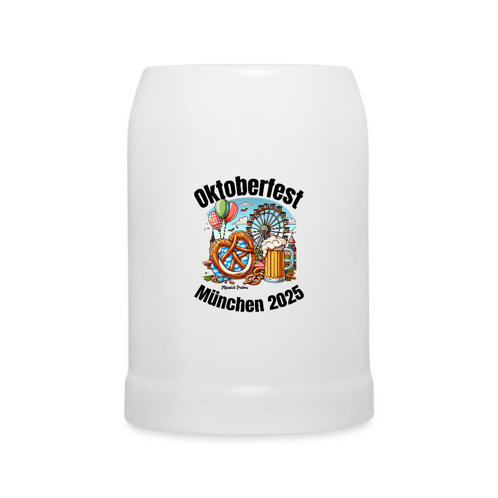 Bierkrug  im "Munich Palms"-Design ! - Weiß