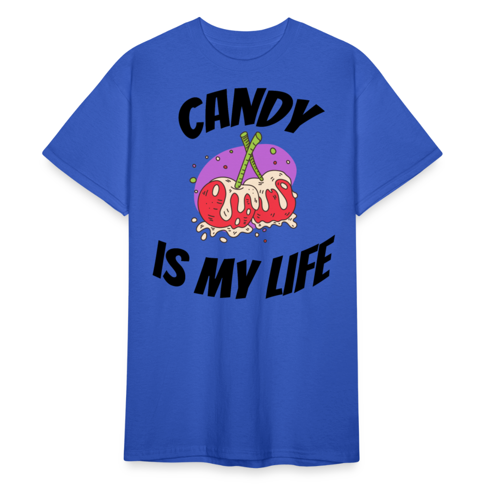 Herren - Männer Gildan Heavy T-Shirt Candy is my life - Königsblau