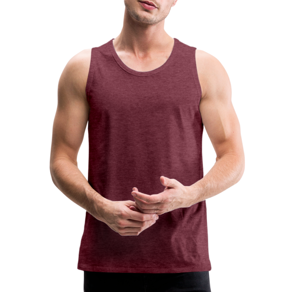 Herren - Männer Premium Tank  Top ganz nach Deinen Vorstellungen! - Bordeauxrot meliert