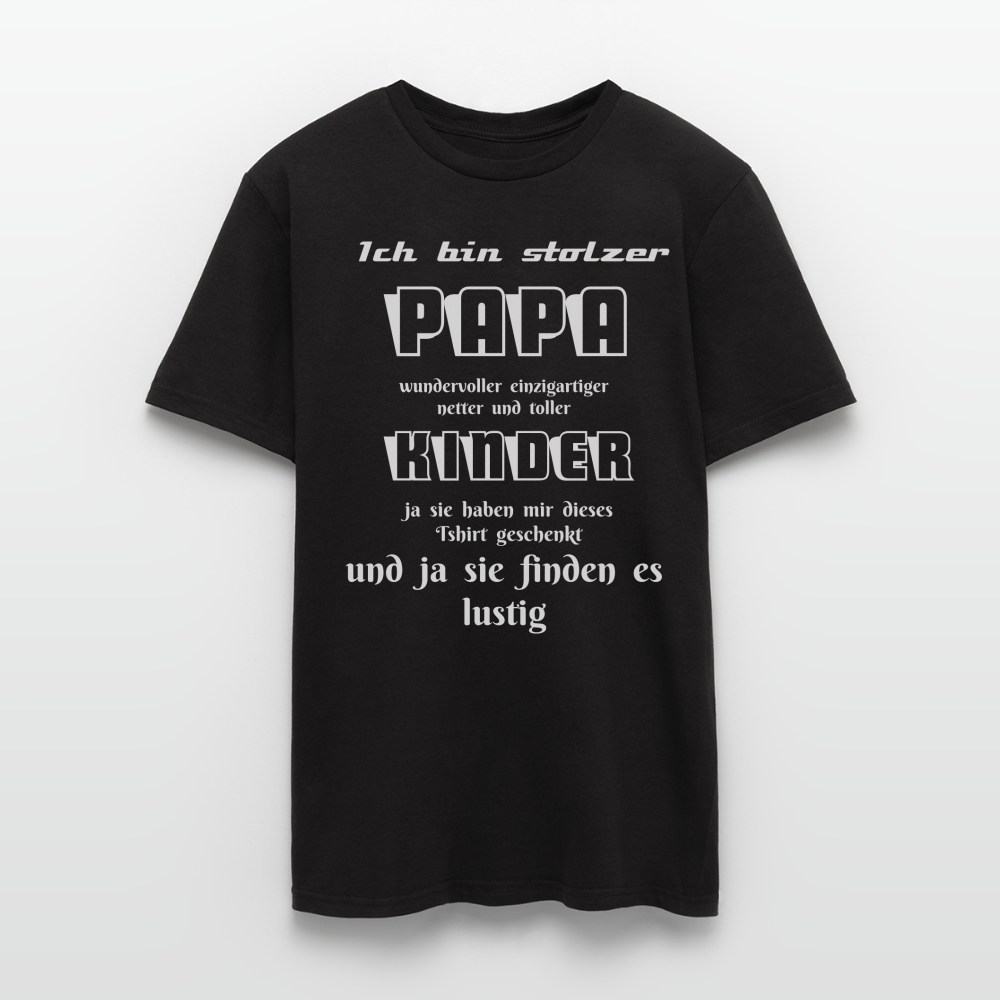 Papa-Power pur: Zeig deine Liebe mit unserem Herren T-Shirt - Schwarz