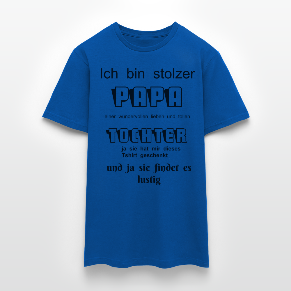 Papa-Power pur: Herren Männer T-Shirt  für stolze Väter - Royalblau