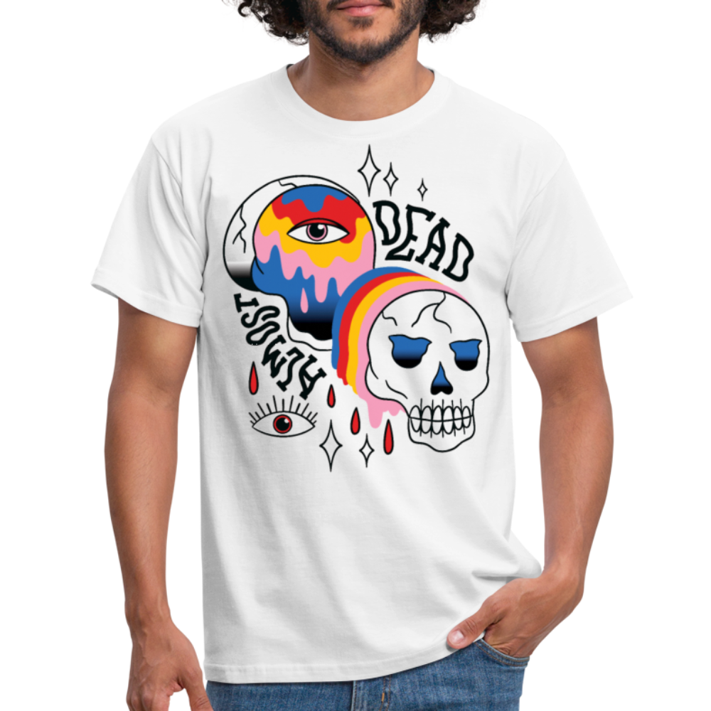 Herren - Männer T-Shirt Almost Dead Tattoo - Weiß