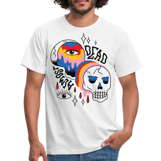 Herren - Männer T-Shirt Almost Dead Tattoo - Weiß