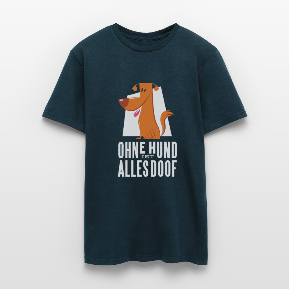 Herren Männer T-Shirt Ohne Hund ist alles doof - Navy