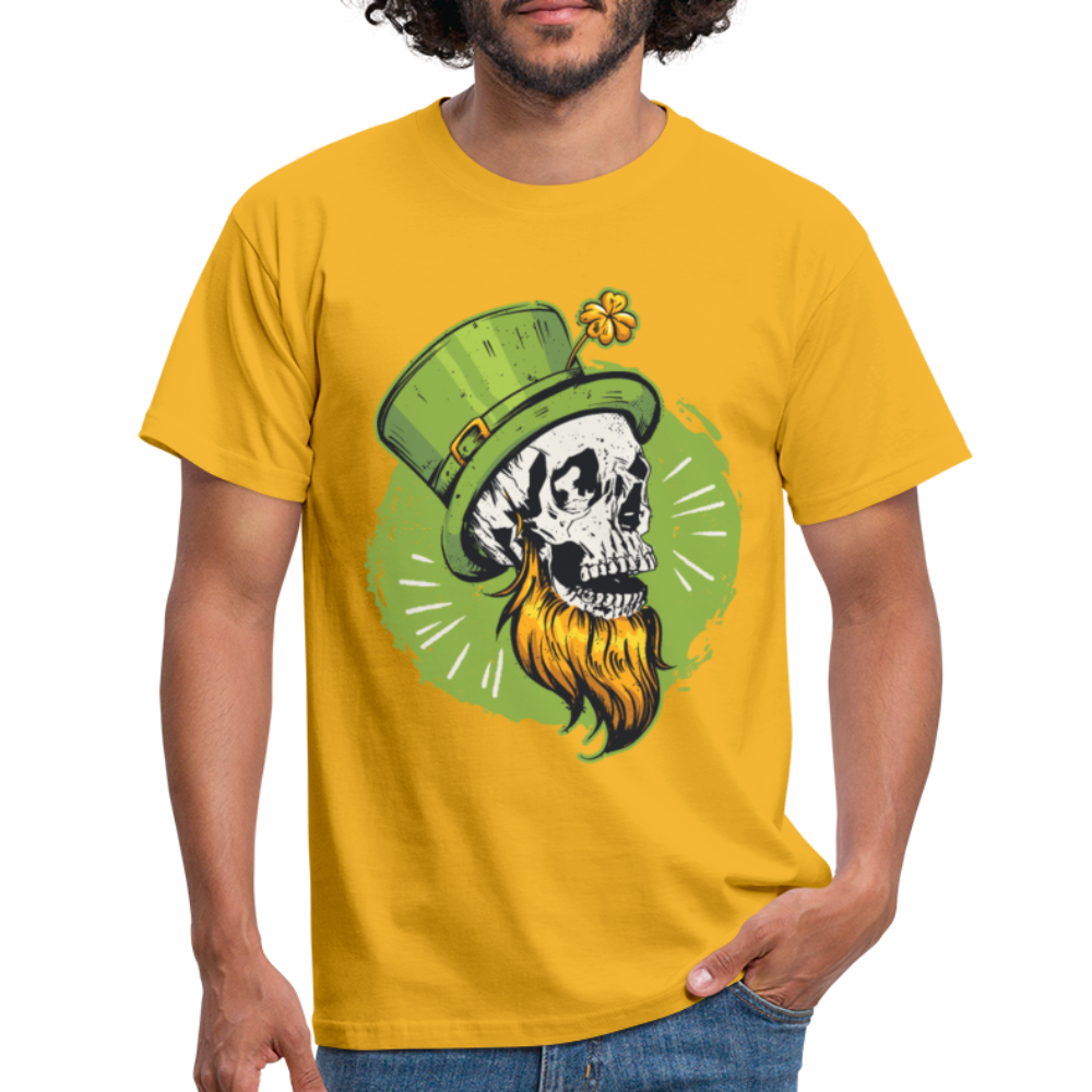 Irisch und unsterblich: Unser St. Patrick's Day Schädel -Herren--T-Shirt - Gelb