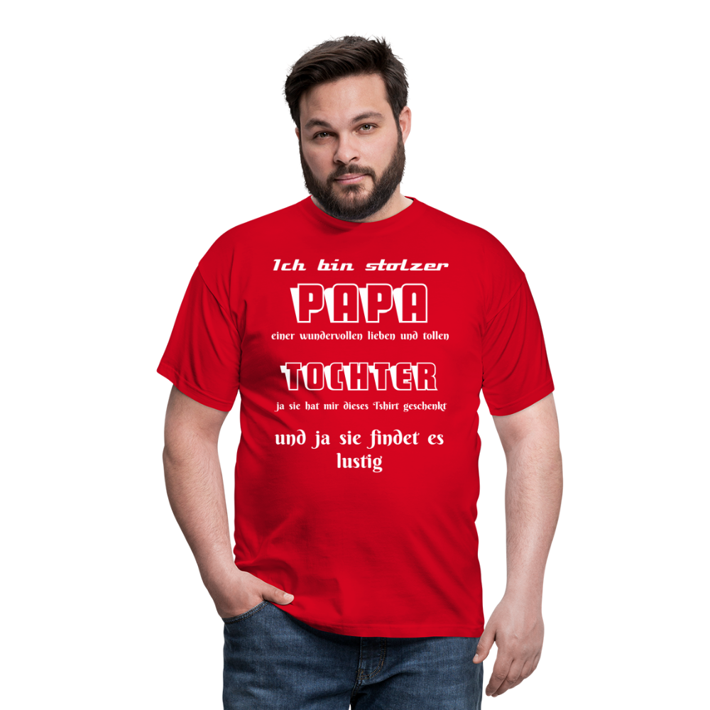 Vater-Tochter-Liebe zum Anziehen: Unser einzigartiges  Männer T-Shirt - Rot