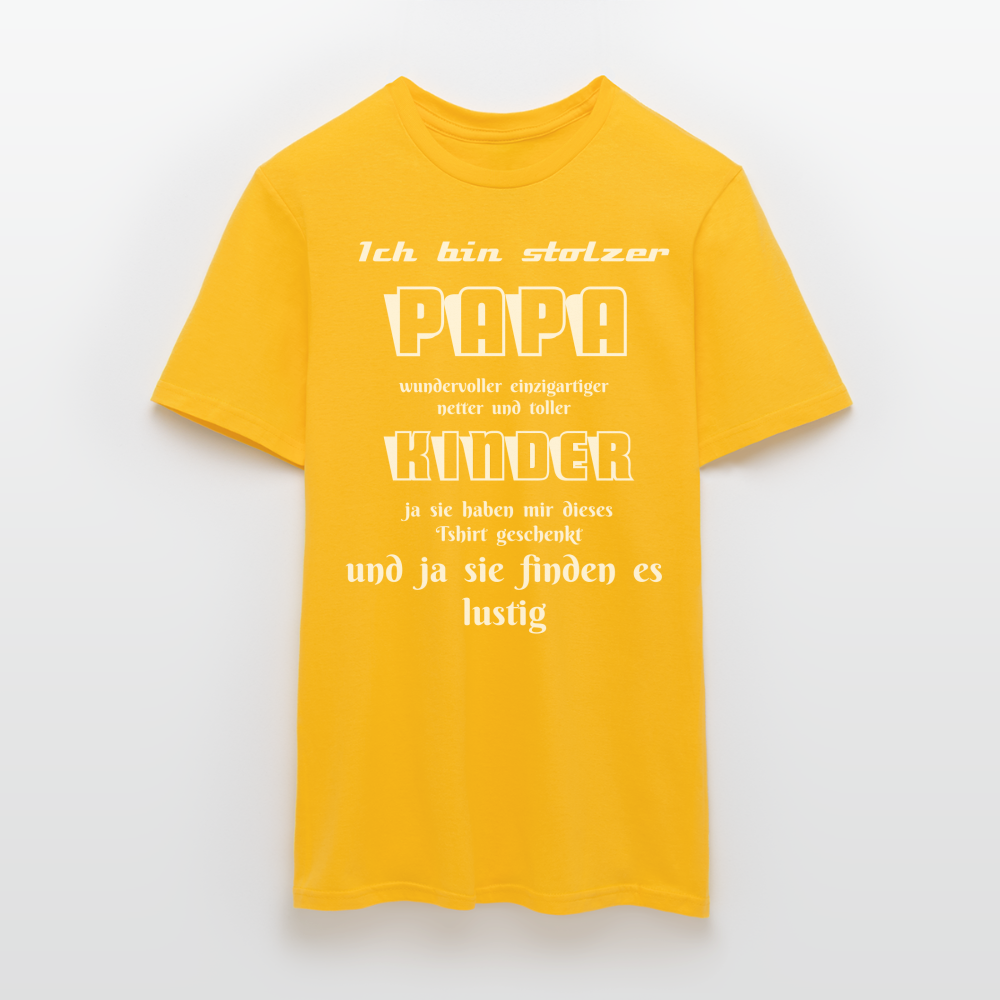 Papa-Power pur: Zeig deine Liebe mit unserem Herren T-Shirt - Gelb