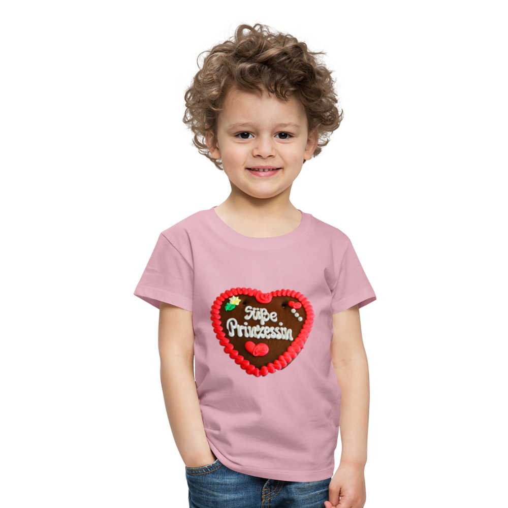 Kinder Premium T-Shirt Lebkuchenherz Süße Prinzessin - Hellrosa