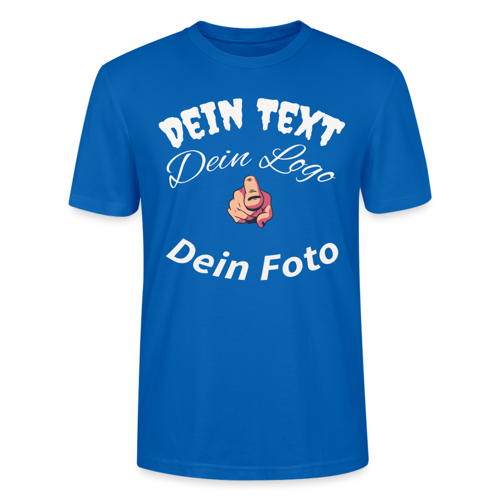 Herren - Männer Bio-T-Shirt  einzigartig wie du! Gestalte jetzt dein persönliches Design. - Pfauenblau