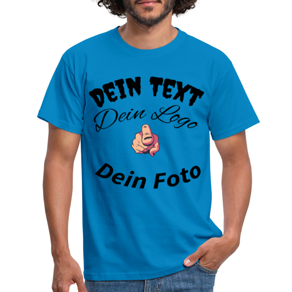 Herren -Männer Shirt  Entfache deine Kreativität: Gestalte dein einzigartiges T-Shirt! - Royalblau