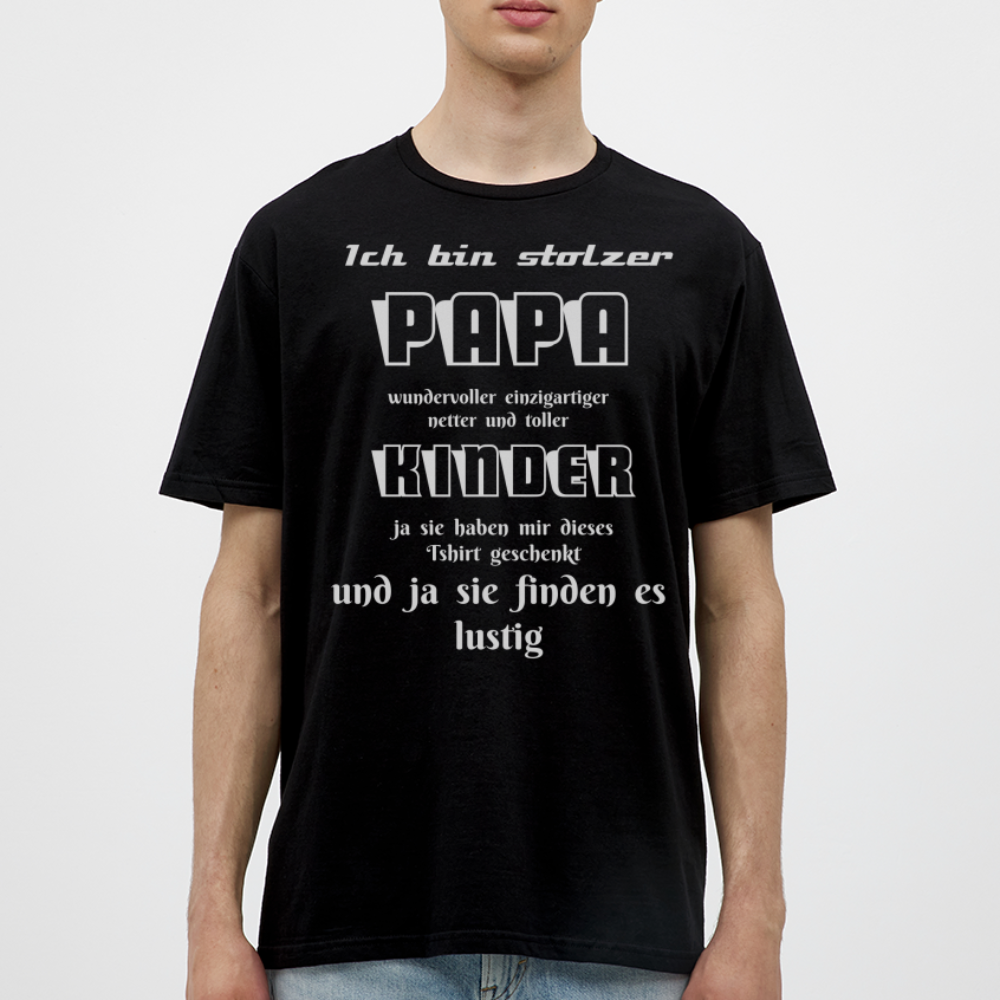 Papa-Power pur: Zeig deine Liebe mit unserem Herren T-Shirt - Schwarz