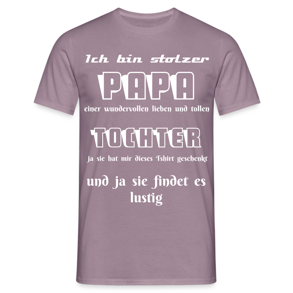 Vater-Tochter-Liebe zum Anziehen: Unser einzigartiges  Männer T-Shirt - Lilagrau 