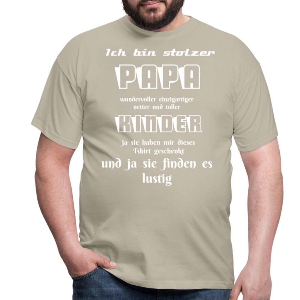 Papa-Power pur: Zeig deine Liebe mit unserem Herren T-Shirt - Sandbeige