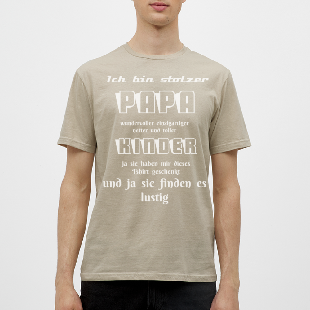 Papa-Power pur: Zeig deine Liebe mit unserem Herren T-Shirt - Sandbeige