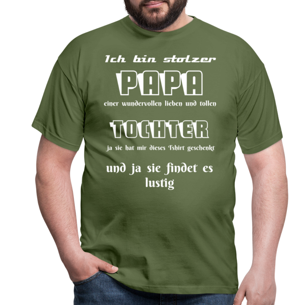 Vater-Tochter-Liebe zum Anziehen: Unser einzigartiges  Männer T-Shirt - Militärgrün