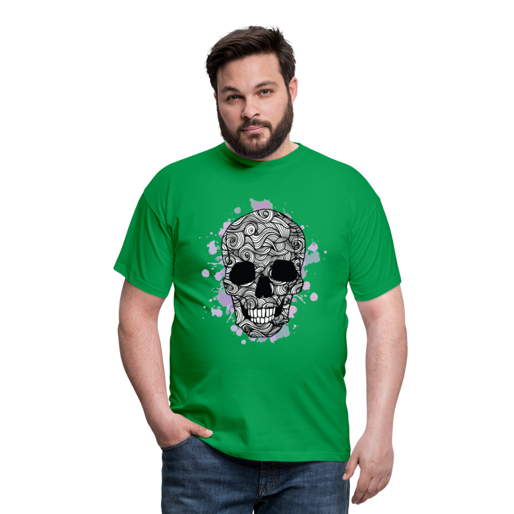 Dunkle Eleganz: Totenkopf- Herren T-Shirt für wahre Gothic-Fans - Kelly Green