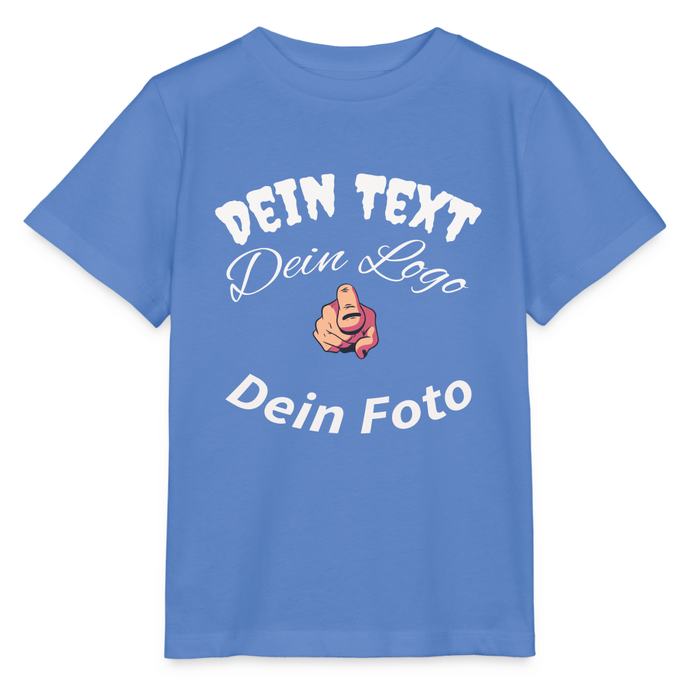 Dein Kinder-T-Shirt, ganz individuell & bio ! - Blau